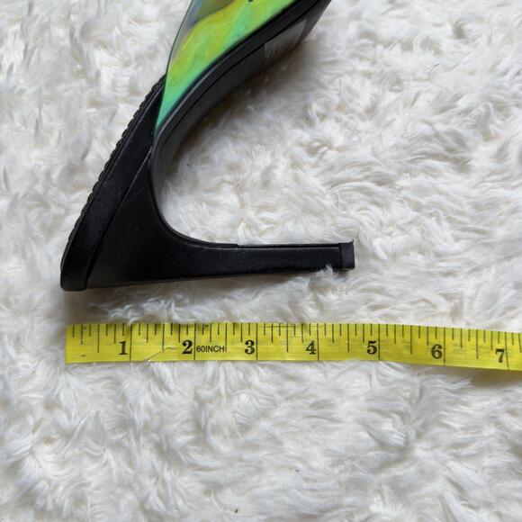 DKNY Iridescent Holographic Heeled Mulees - Picture 7 of 7
